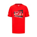  Ferrari F1 Mens Sainz Driver T-shirt Red