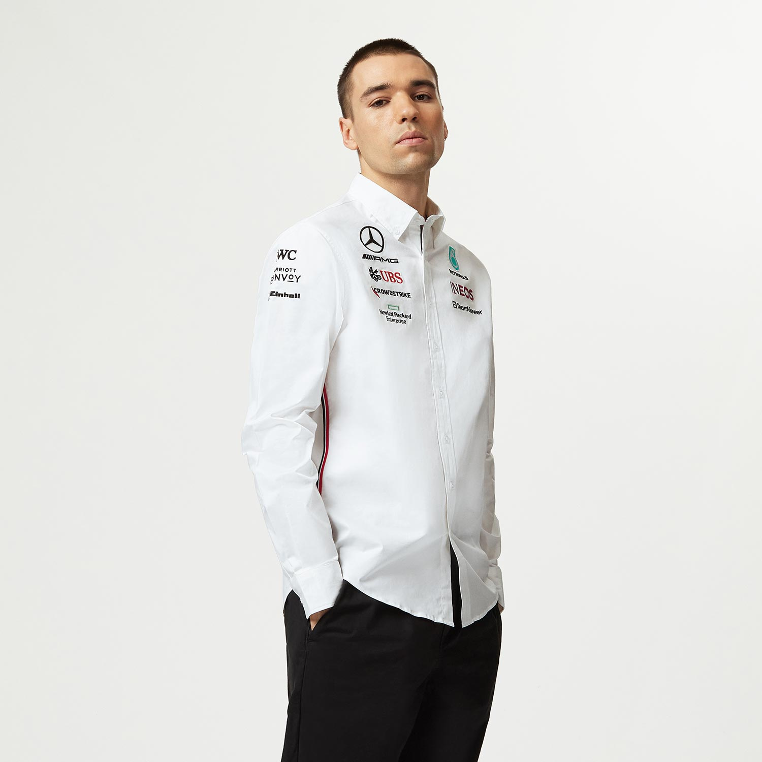 Mercedes AMG F1 Mens Team Shirt White Team Shirts Men s Rallymerchandise.eu