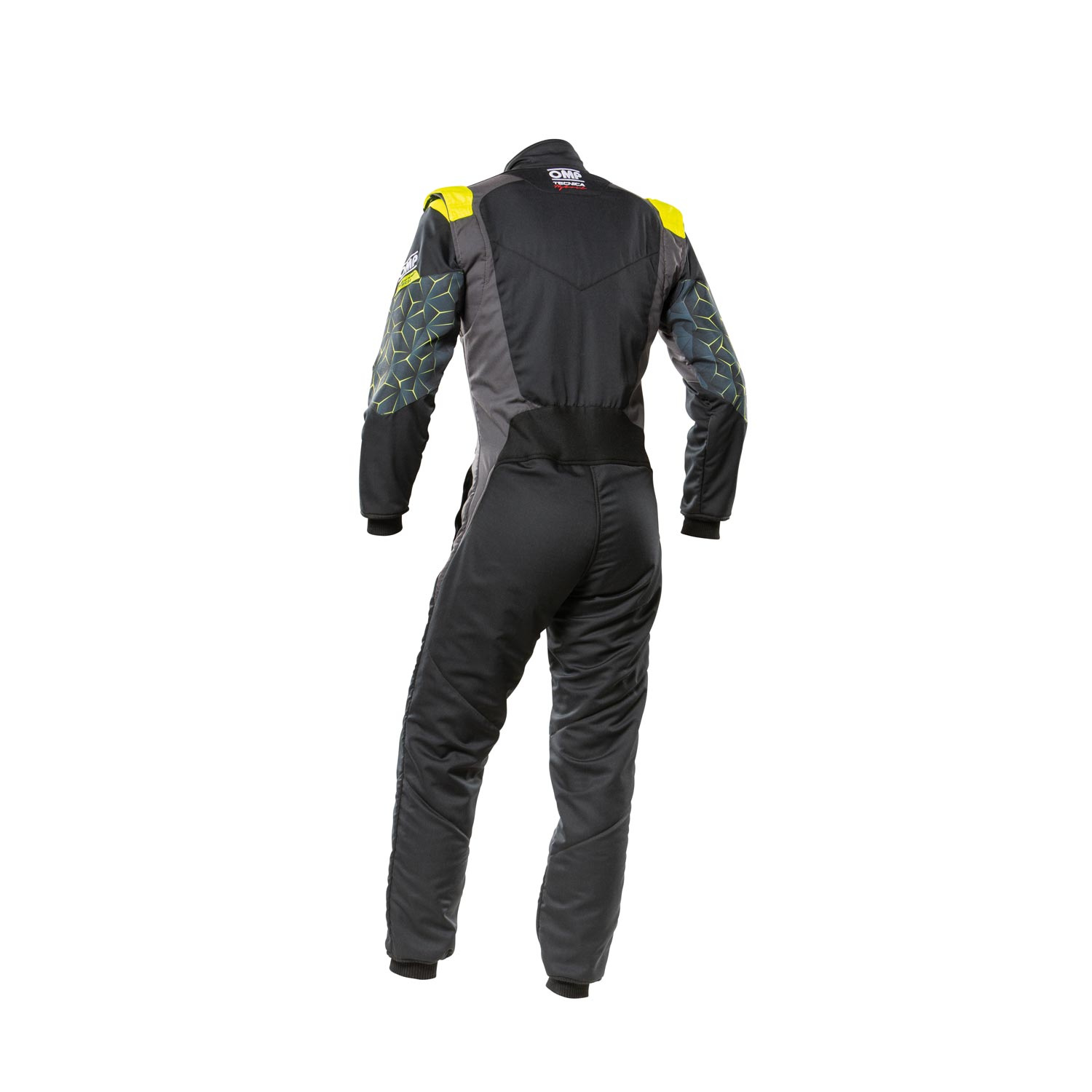 OMP TECNICA HYBRID Racing Suit Blackyellow (FIA) Yellow Black
