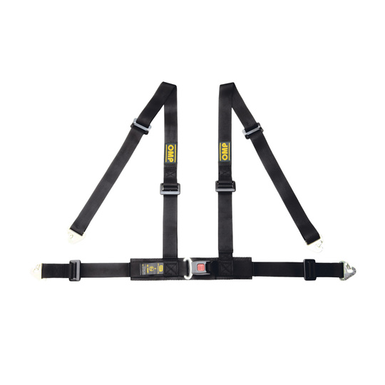 OMP Road 4 - points Safety Belts ECE, DA507 Black