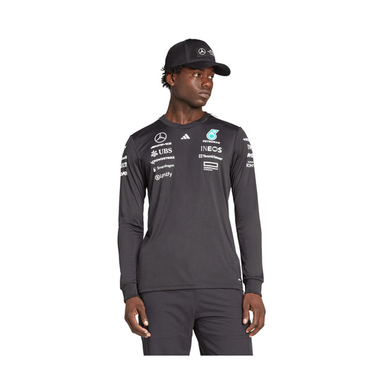 2025 Mercedes AMG F1 Mens Team Longsleeve T-shirt black