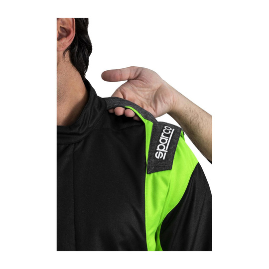 Sparco Futura Race Suit Black/Green (FIA)