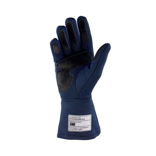 OMP DIJON MY21 Racing Gloves Navy Blue (FIA homologation)