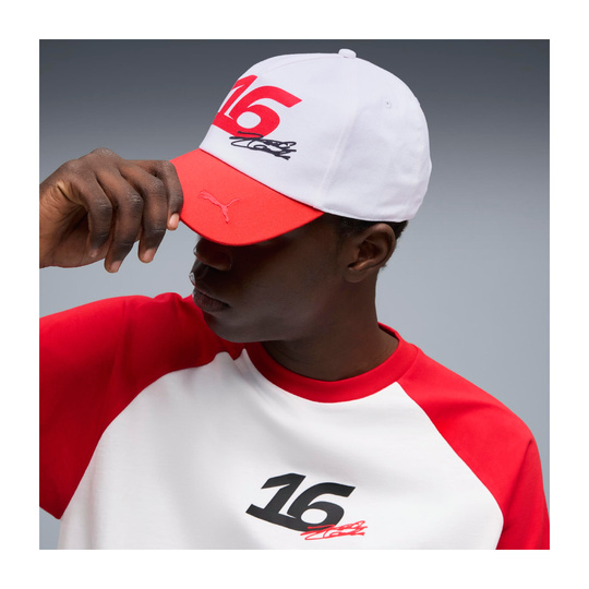 Scuderia Ferrari F1 2026 Charles Leclerc Graphic Cap White