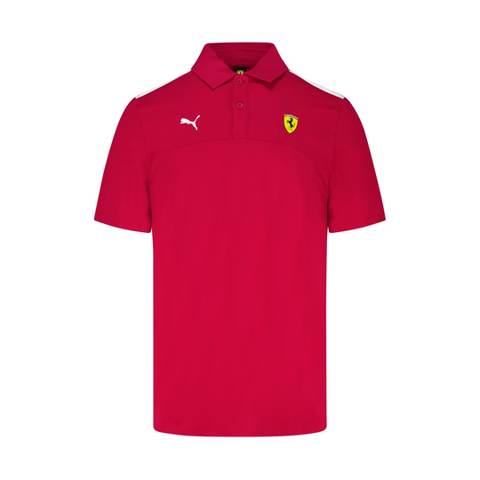 2025 Ferrari F1 Men's Logo Polo Shirt red