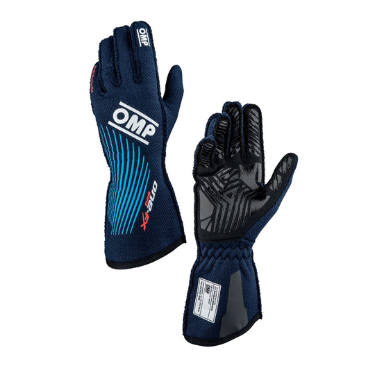 OMP One EVO FX MY26 Racing Gloves Navy Blue (FIA)
