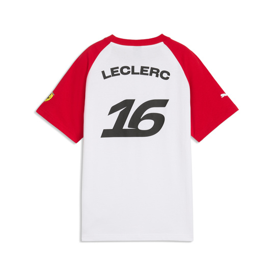 2026 Scuderia Ferrari F1 Kids Leclerc Graphic T-Shirt white