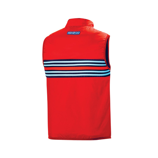 Sparco Mens Martini Racing Stripe Gilet red