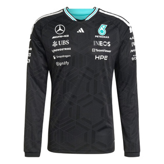 2026 Mercedes AMG F1 Mens Team Authentic Longsleeve T-shirt black