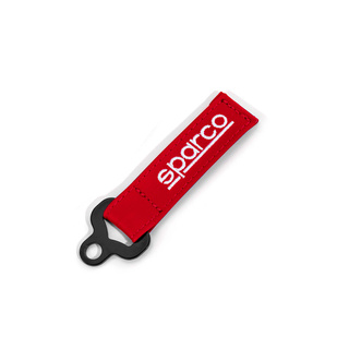 Sparco Leather Keyring red