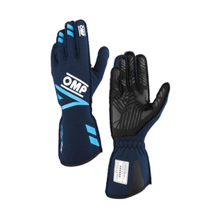 OMP One EVO FX Racing Gloves Navy Blue (FIA)