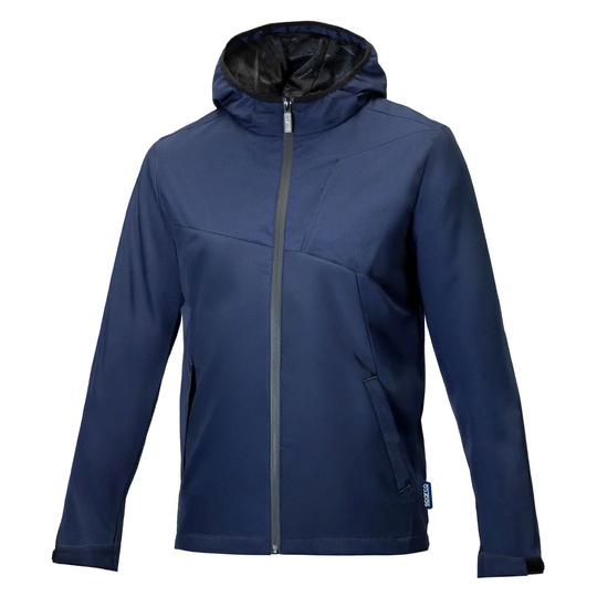 Sparco Grit Rain Jacket Navy Blue