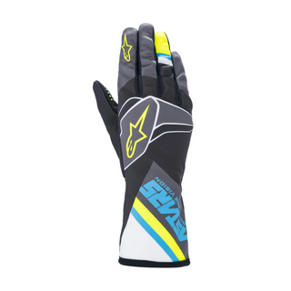 Alpinestars TECH-1 K RACE V2 GRAPH Karting Gloves Grey-Blue