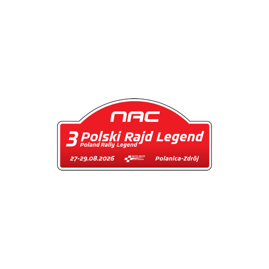 Polski Rajd Legend 2026 Small Souvenir Sticker