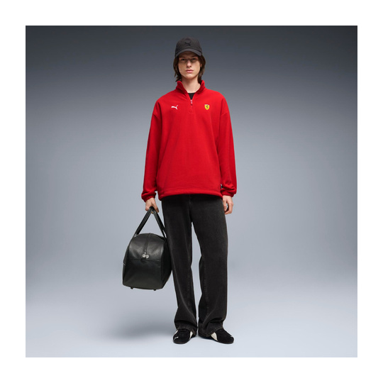 2026 Scuderia Ferrari F1 Mens 1/4 Zip Sweatshirt red