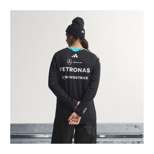 2026 Mercedes AMG F1 Mens Team Authentic Longsleeve T-shirt black