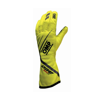 OMP One EVO X Racing Gloves Yellow (FIA)