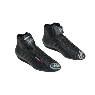 OMP One EVO FX Leather Racing Shoes Black (FIA)