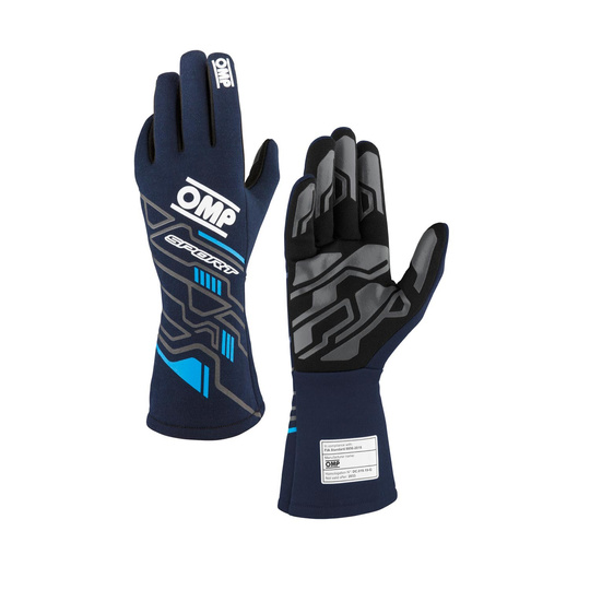 OMP Sport MY25 Racing Gloves Navy Blue (FIA)