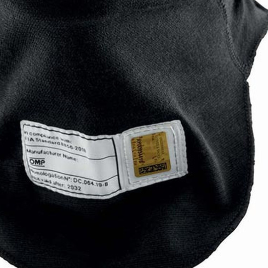 OMP Tecnica EVO Balaclava Black (FIA)