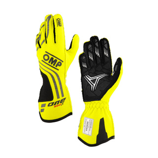 OMP One EVO X MY24 Racing Gloves Yellow (FIA)