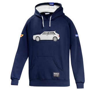 Sparco Lancia HF Delta Integrale Hoodie Navy Blue/White
