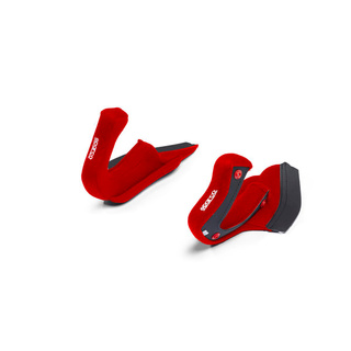 Sparco cheek pads for FLUX RJ/RJ-i helmets red
