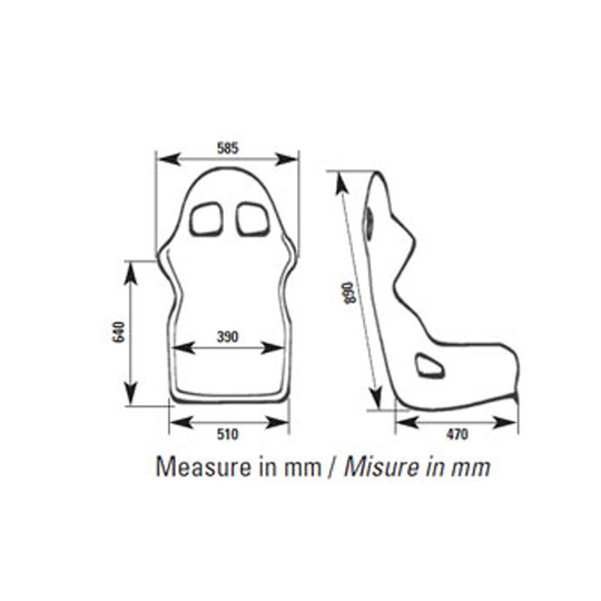 OMP TRS MY14 black Racing Seat (with FIA homologation)