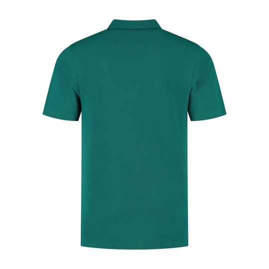 Aston Martin F1 Tech Waffle Polo Shirt Green