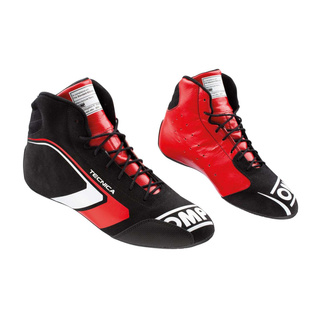 OMP Tecnica MY21 Racing Shoes Black/Red (FIA)