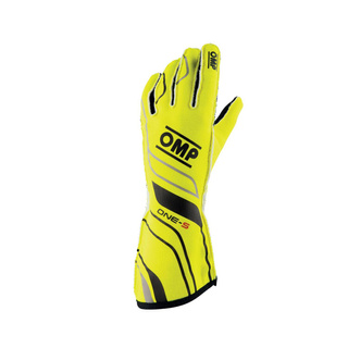 OMP ONE-S MY20 Racing Gloves Yellow (FIA)