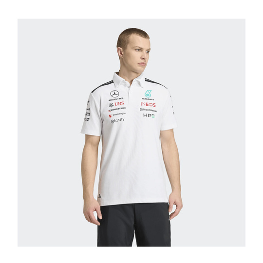 2026 Mercedes AMG F1 Mens Team Polo shirt white