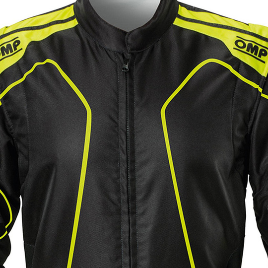 OMP KS-3X Art Kids Karting Suit Black/Yellow (FIA)