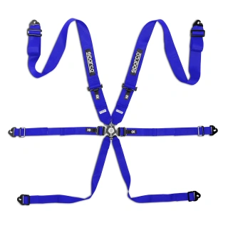 Sparco COMPETITION H3PD Safety Belts Blue (FIA)