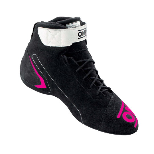 OMP FIRST MY21 Racing Shoes Black/Pink (FIA)