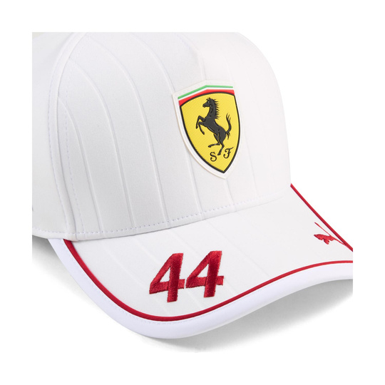 2025 Scuderia Ferrari F1 Team Hamilton White Baseball Cap