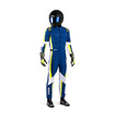 Sparco Kerb Kids Karting Suit Blue/Yellow (FIA)