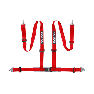Sparco Club H-4M 4-Point Harness Red