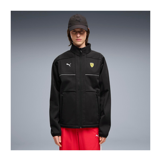 2026 Scuderia Ferrari F1 Mens Logo Softshell Jacket black