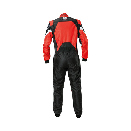 OMP KS-3X Art Kids Karting Suit Black/Red (FIA)