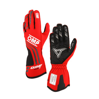 OMP ONE EVO X MY24 Racing Gloves Red (FIA)
