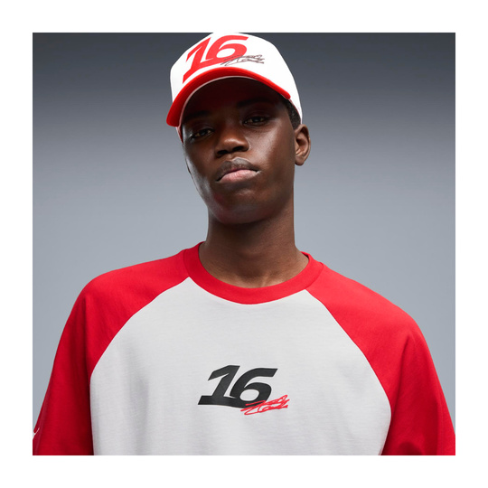 2026 Scuderia Ferrari F1 Mens Leclerc Graphic T-Shirt white