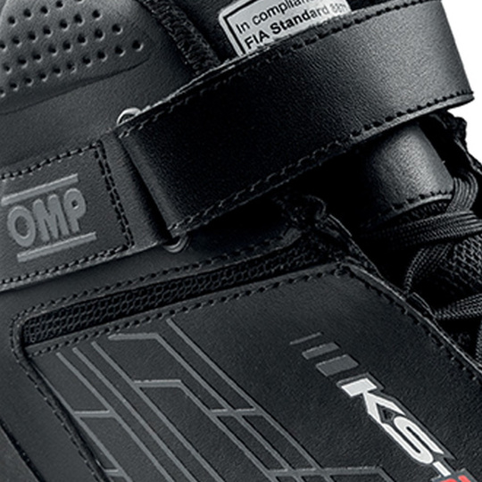 OMP KS-2X Kids Racing Shoes Black (FIA)