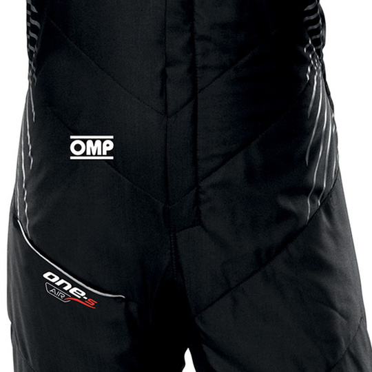 OMP One-S Air Race Suit Black/Silver (FIA)