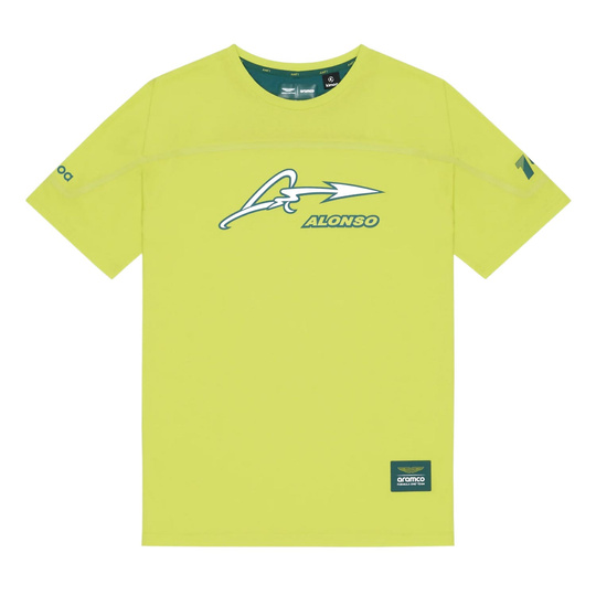 Aston Martin F1 Fernando Alonso Band Kimoa T-shirt Lime
