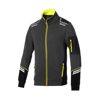 Sparco Tech Zip Sweatshirt Grey/Yellow