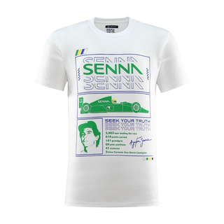 2025 Ayrton Senna F1 Mens Race Graphic T-Shirt