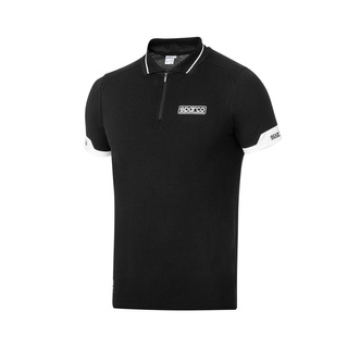 Sparco ZIP MY24 Polo Shirt Black