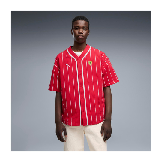 2026 Scuderia Ferrari F1 Mens Retro Baseball Shirt red