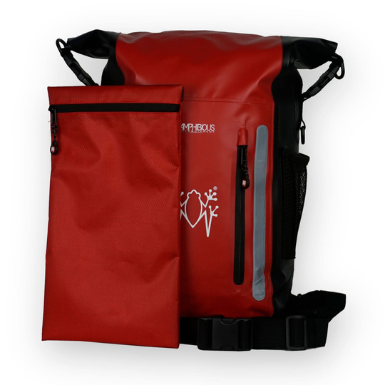 Amphibious ATOM II Waterproof Backpack Red
